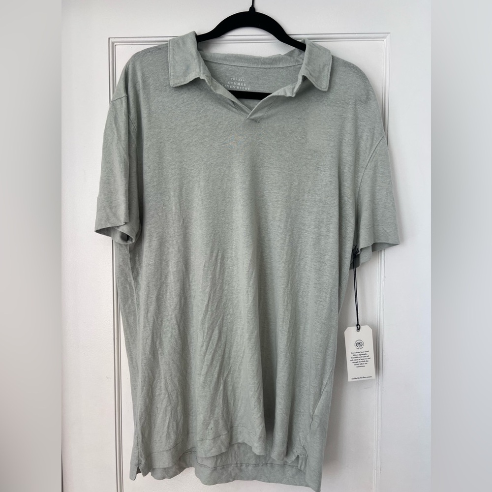 NWT Abercrombie & Fitch Men’s Summer Linen Blend Polo